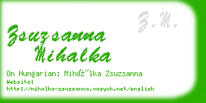 zsuzsanna mihalka business card